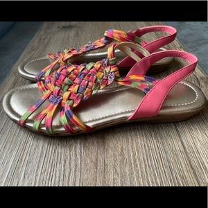 Rainbow patterned Sandals